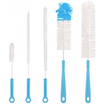 Bendable wire Bottle Cleaning Brush 5 Pack- Long Handle Bottle Cleaner for Washing Narrow Neck Bottles,